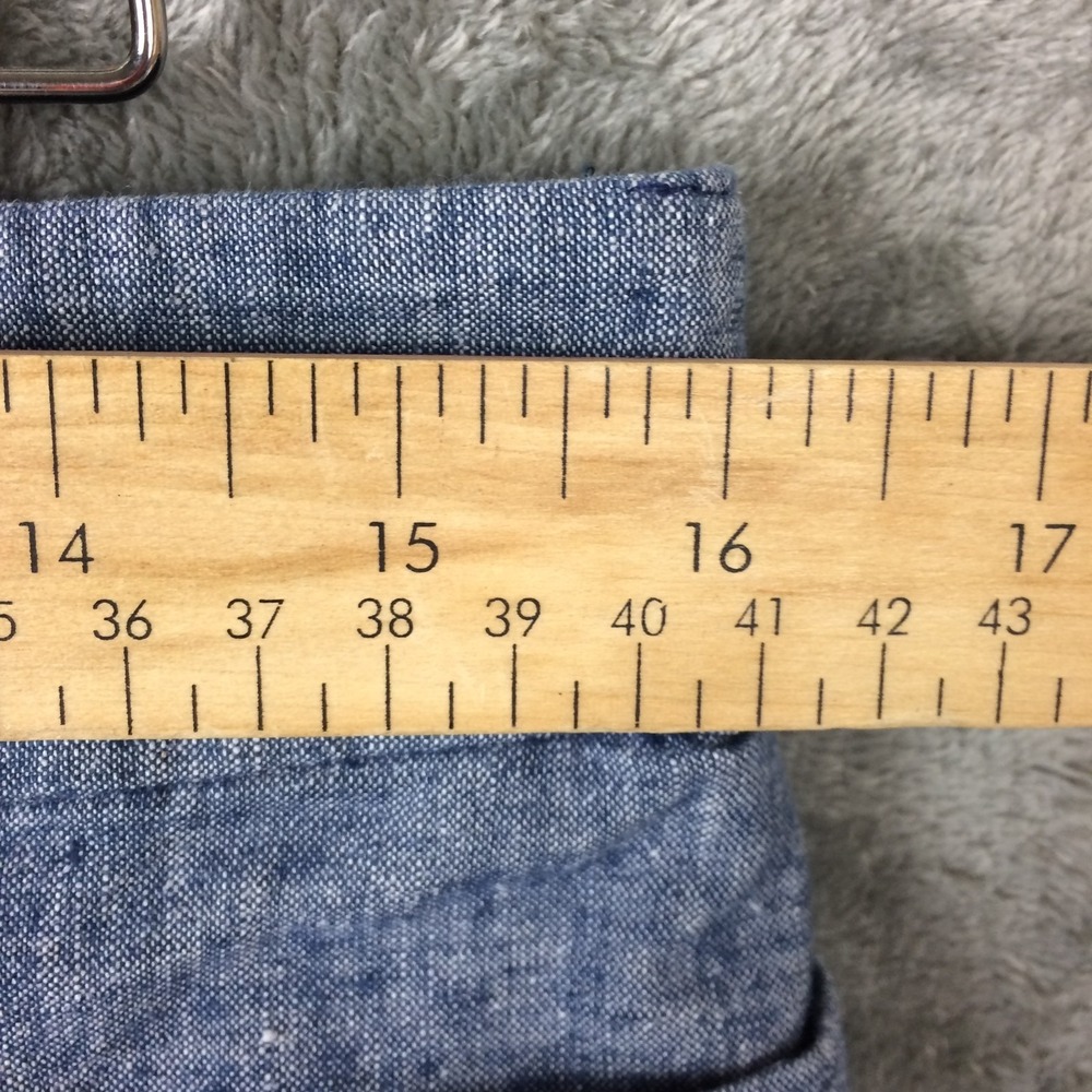Ann Taylor Linen Dress Pants Womens 12 Blue Classic Career Preppy Teacher - Picture 5 of 16